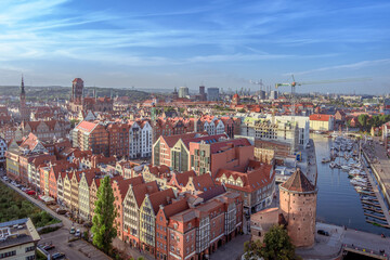 Fototapeta na wymiar gdansk old town from above