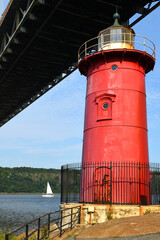 Little Red Lighthouse, officially Jeffrey's Hook Light, small lighthouse located in Fort Washington Park along Hudson River in Manhattan, New York City, under George Washington Bridge