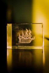 Attractive pictures of glass decorative show pieces in sunlight