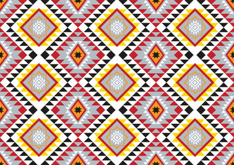  Geometric ethnic oriental ikat pattern traditional Design for background,fabric,wrapping,clothing,wallpaper,Batik,carpet,embroidery style.