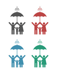 happy family group of people