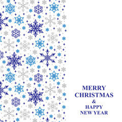 Fototapeta na wymiar Christmas card with decorative snowflakes