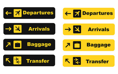 Fototapeta premium Airport sign, Terminal sign vector.Vector illustration isolated on white background.