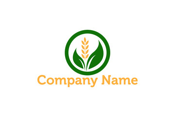 Flat Farm Agriculture Logo Template