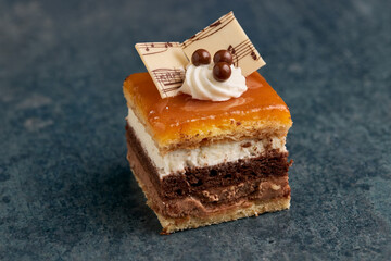 Small portion of a typical Spanish cake known as San Marcos dessert.