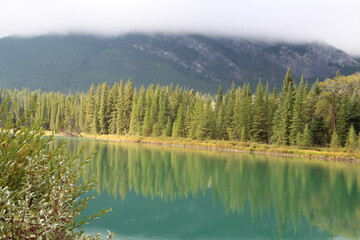 Fototapeta premium Calm River, Banff National Park, Alberta