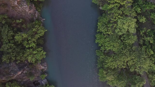 4K aerial footage of Vikos&ndash;Aoos National Park. Pindus mountain. Ao&ouml;s river gorge. Epirus. Greece.