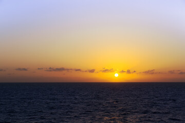 Fototapeta premium Seascape. Blue sky and white cloud.