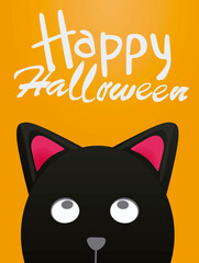 Happy Halloween card. vector illustration