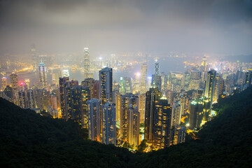 Fototapeta premium Hong Kong city view from The Victoria Peak.