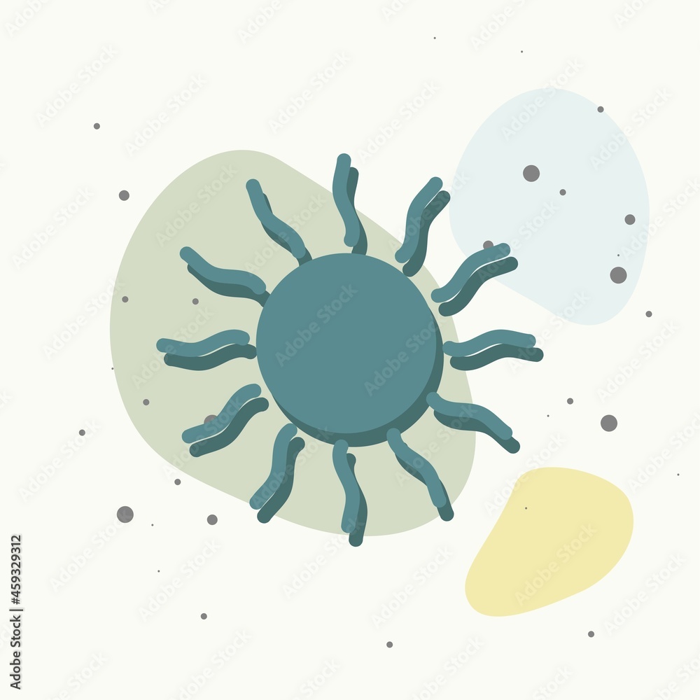 Canvas Prints vector icon sun on multicolored background.