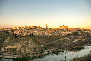 Fototapeta na wymiar Sunset in the city of Toledo. February 2019 Spain