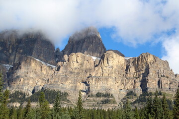 Rocky Peaks Of The Mountain, Banff National Park, Alberta