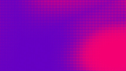 Dots halftone purple pink color pattern gradient texture with technology digital background. Pop art comics with nature graphic design.
