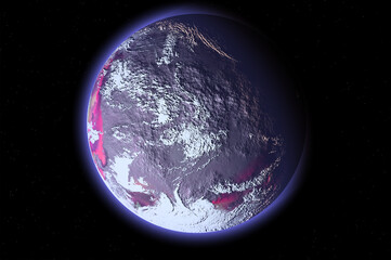 Some planet in deep space.