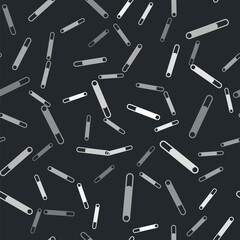 Grey Cigarette icon isolated seamless pattern on black background. Tobacco sign. Smoking symbol. Vector