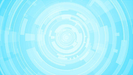 Abstract circle white blue future technology background.