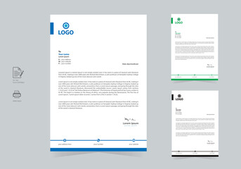 Abstract Corporate Letterhead Vector Design Template