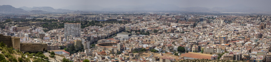 Panorama of the city of Elche. Elx, Elche, Province of Alicante, Costa Blanca, Spain.