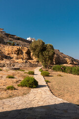 Pathway Leading to the Hills by the Ocean in Mykonos