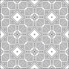  Vector pattern with symmetrical elements . Repeating geometric tiles from striped elements. black patterns.