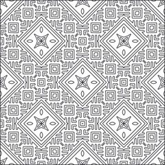  Vector pattern with symmetrical elements . Repeating geometric tiles from striped elements. black patterns.