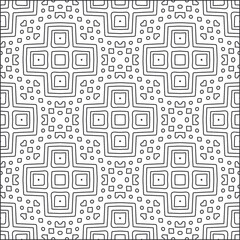  Vector pattern with symmetrical elements . Repeating geometric tiles from striped elements. black patterns.