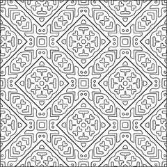  Vector pattern with symmetrical elements . Repeating geometric tiles from striped elements. black patterns.