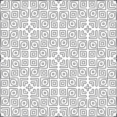  Vector pattern with symmetrical elements . Repeating geometric tiles from striped elements. black patterns.