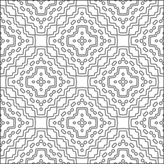 Vector pattern with symmetrical elements . Repeating geometric tiles from striped elements. black patterns.