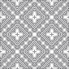 Vector pattern with symmetrical elements . Repeating geometric tiles from striped elements. black patterns.