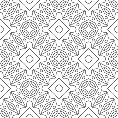 Vector pattern with symmetrical elements . Repeating geometric tiles from striped elements. black patterns.