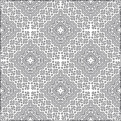 Vector pattern with symmetrical elements . Repeating geometric tiles from striped elements. black patterns.