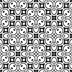 Seamless vector pattern in geometric ornamental style. Black ornament.