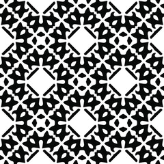 Seamless vector pattern in geometric ornamental style. Black ornament.