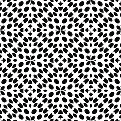 Seamless vector pattern in geometric ornamental style. Black ornament.