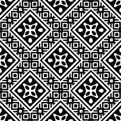 Seamless vector pattern in geometric ornamental style. Black ornament.