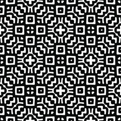 Seamless vector pattern in geometric ornamental style. Black ornament.