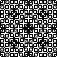 Seamless vector pattern in geometric ornamental style. Black ornament.