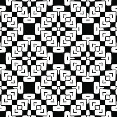 Seamless vector pattern in geometric ornamental style. Black ornament.