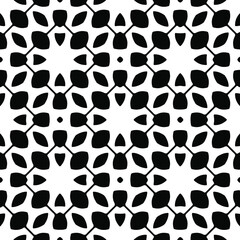  Seamless vector pattern in geometric ornamental style. Black ornament.