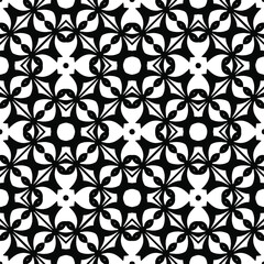  Seamless vector pattern in geometric ornamental style. Black ornament.