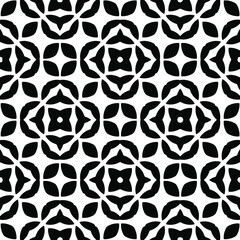 Obraz premium Seamless vector pattern in geometric ornamental style. Black ornament.