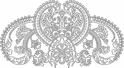Embroidery patterns mandala design of element with decorative circle pattern