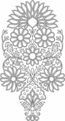 Embroidery patterns mandala design of element with decorative circle pattern