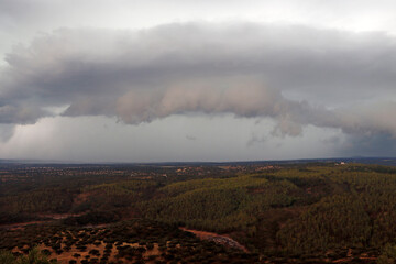 Storm clouds in the horizon