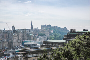 Fototapeta na wymiar Edinburg view from Calton hill. Scotland, UK