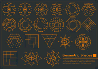 Geometric Shapes Models (Black Background)