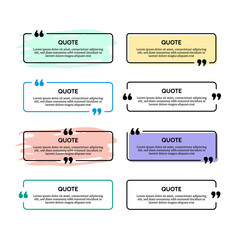 Set of quote box frames