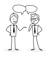 People working, negotiating and discussing issues, solve problems, developing ideas, taking part in business activities. Teamwork. Concept for web design. The outline of a vector illustration.